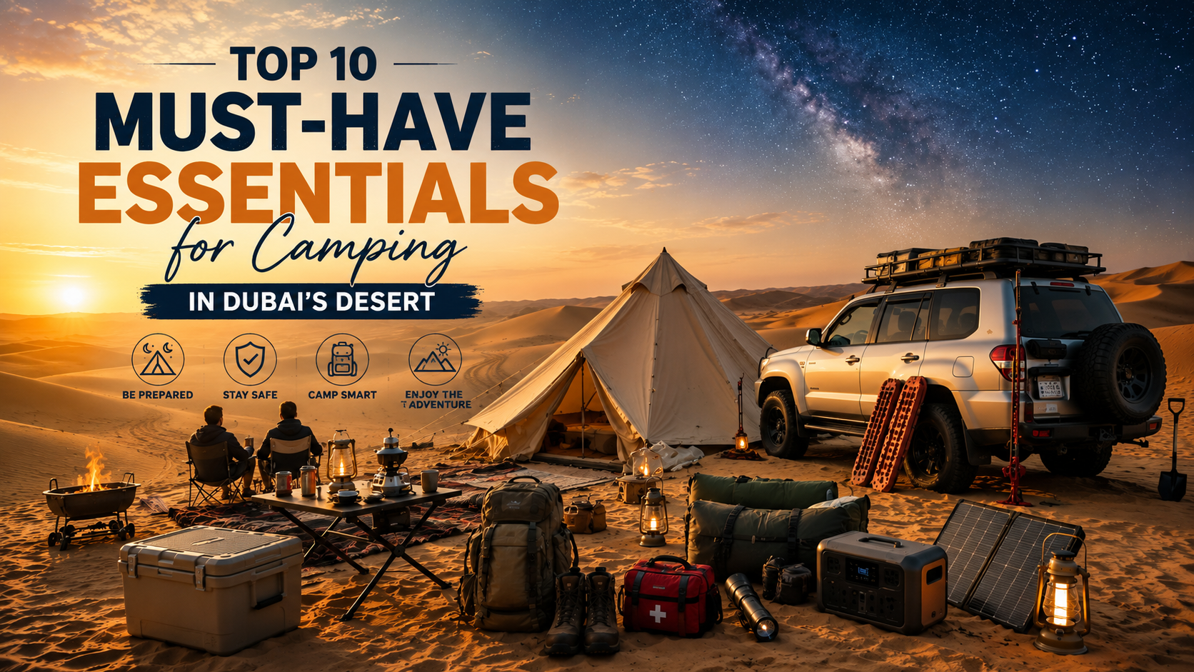 Top 10 Must-Have Essentials for Camping in Dubai's Desert