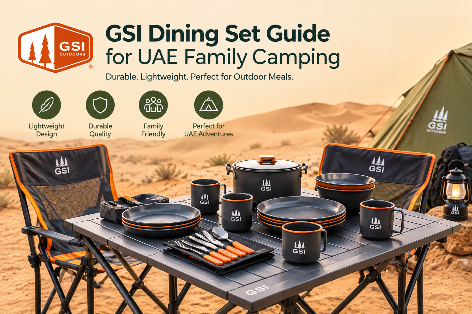 GSI Dining Set Guide for UAE Family Camping