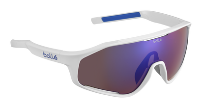 Bollé Shifter White Shiny Sunglasses with Brown Blue Lenses