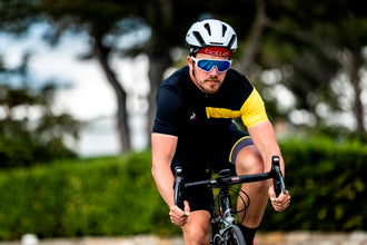 Bollé Shifter White Shiny Sunglasses with Brown Blue Lenses