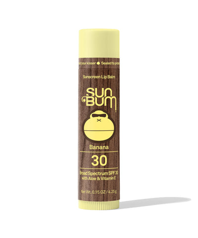 Sun Bum Original Banana Lip Balm SPF 30 – Moisturizing UV Protection (0.15 oz)