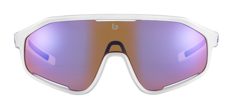 Bollé Shifter White Shiny Sunglasses with Brown Blue Lenses