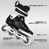 Powerslide Next Core Black 80 Freeride Urban Inline Skates – Durable, High-Performance Skates for City Riding