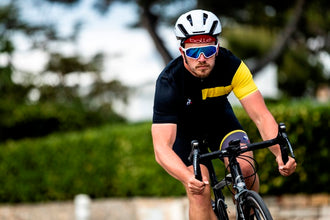 Bollé Shifter White Shiny Sunglasses with Brown Blue Lenses