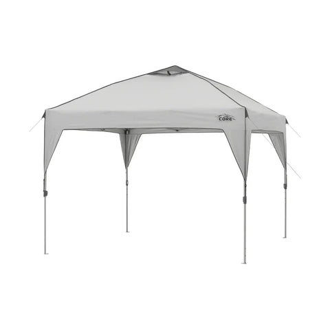 CORE EQUIPMENT 10' x 10' Instant Canopy – Light Grey Outdoor Pop-Up Tent