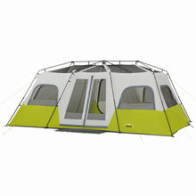 CORE EQUIPMENT 12-Person Instant Cabin Tent (18' x 10') – Grey/Green Family Camping Tent