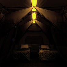 CORE EQUIPMENT 12-Person Lighted Instant Cabin Tent – 18’ x 10’ Spacious Family Camping Tent (Grey/Blue)