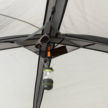 CORE EQUIPMENT 6-Person Straight Wall Cabin Tent (10' x 9') – Spacious Family Camping Tent, Grey/Orange