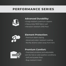 CORE EQUIPMENT 6-Person Instant Cabin Tent (10' x 9') – Grey/Green Performance Camping Tent