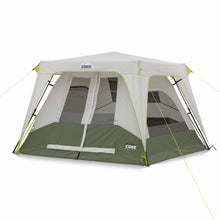 CORE EQUIPMENT 4-Person Instant Cabin Tent (8' x 7') – Grey/Green | Easy Setup Camping Tent