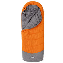CORE EQUIPMENT 40-Degree Hybrid Sleeping Bag – Lightweight Camping Sleeping Bag (Orange/Grey)