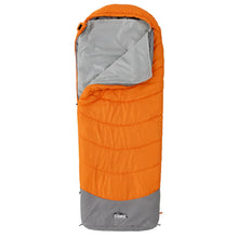 CORE EQUIPMENT 40-Degree Hybrid Sleeping Bag – Lightweight Camping Sleeping Bag (Orange/Grey)