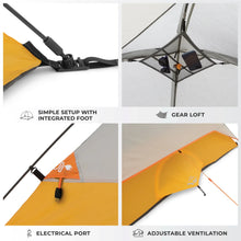 CORE Equipment 3-Person Dome Tent (7' x 7') – Lightweight Camping Tent, Grey/Orange