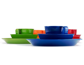 GSI Cascadian 4-Person Table Set – Multi-Color Lightweight Camping Dinnerware