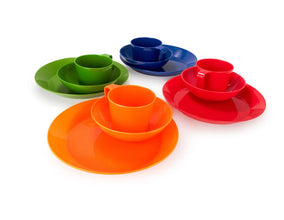 GSI Cascadian 4-Person Table Set – Multi-Color Lightweight Camping Dinnerware