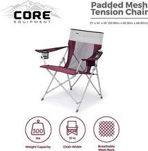 CORE EQUIPMENT Tension Mesh Chair RED/SILVER  – Ergonomic Breathable Office & Gaming Chair