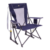 GCI Comfort Pro Rocker™ Camping Chair – Indigo Blue, Portable Outdoor Rocking Chair