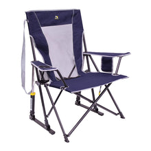 GCI Comfort Pro Rocker™ Camping Chair – Indigo Blue, Portable Outdoor Rocking Chair