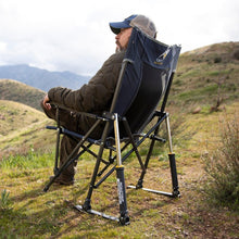 GCI Comfort Pro Rocker™ Camping Chair – Indigo Blue, Portable Outdoor Rocking Chair