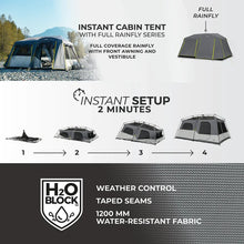 CORE EQUIPMENT 9-Person Instant Cabin Tent with Full Rainfly – 14' x 9' Spacious Camping Tent