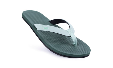 Indosole Men’s Color Combo Flip Flops – Leaf / Leaf Light Eco-Friendly Sandals