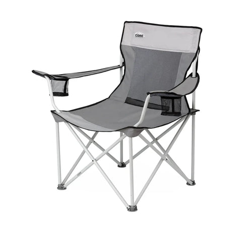 CORE EQUIPMENT Quad Mesh Chair – Portable Outdoor Camping Chair with Breathable Mesh