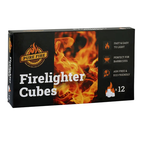 Pure Fire White Paraffin Lighter cubes - Pack of 12