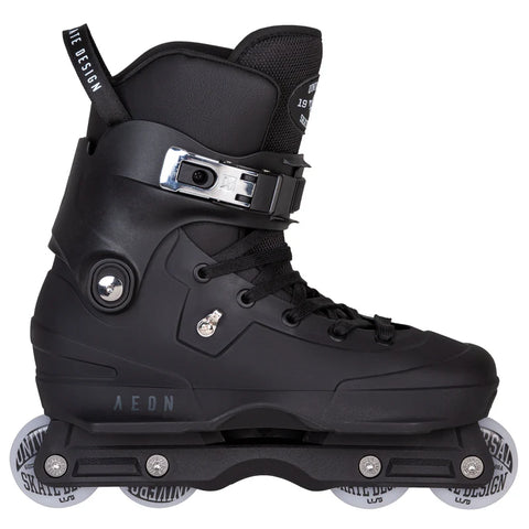 Aeon Team 60 Black aggressive inline skates with durable frame