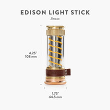 Barebones Edison light stick brass rechargeable LED camping lantern