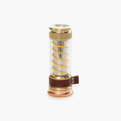 Barebones Edison light stick brass rechargeable LED camping lantern