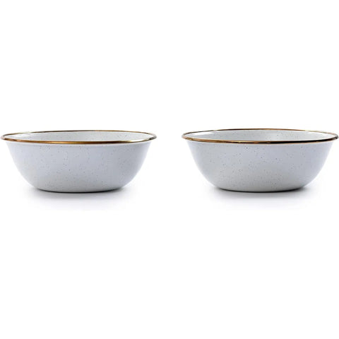 BareBones Eggshell enamel serving bowls set of 2 for outdoor and kitchen use