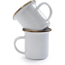 BareBones enamel espresso cups in eggshell color set of 2 for camping coffee