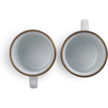 BareBones enamel espresso cups in eggshell color set of 2 for camping coffee
