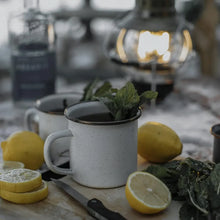 BareBones Enamel Mug Eggshell set of 2 vintage camping and coffee mugs