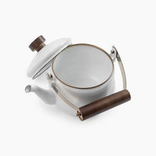 BareBones enamel teapot in eggshell finish durable and stylish kitchen teapot