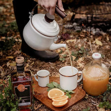 BareBones enamel teapot in eggshell finish durable and stylish kitchen teapot