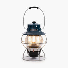 Barebones railroad lantern ocean blue rechargeable LED camping lantern