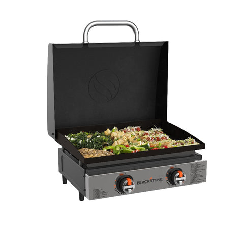 Blackstone 22 inch tabletop griddle with hood for indoor and outdoor cooking