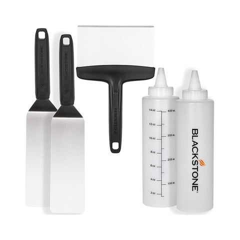 Blackstone 5-piece griddle tool set with spatulas and scraper