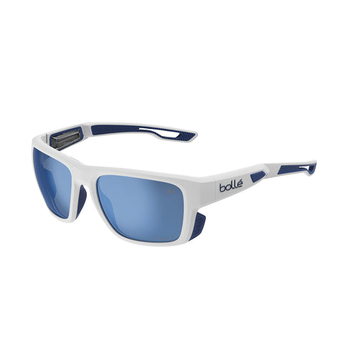 Bollé AIRDRIFT White Matte Navy sunglasses with Volt+ Offshore polarized lenses