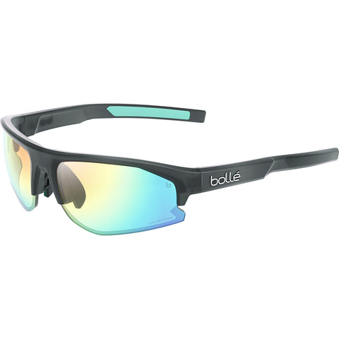 Bollé BOLT 2.0 S Black Crystal Matte sunglasses with Phantom Clear Green photochromic lens