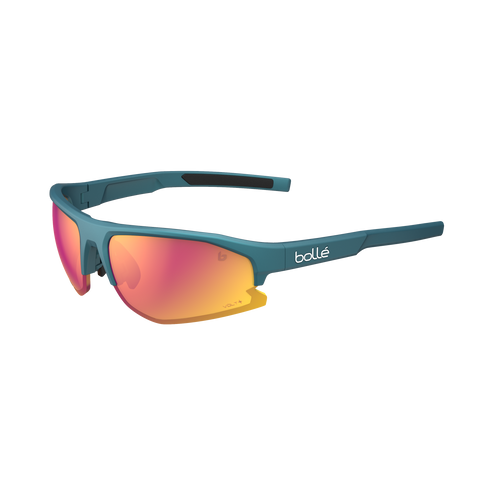 Bollé Bolt 2.0 Creator Teal Metallic sunglasses with Volt+ Ruby polarized lens