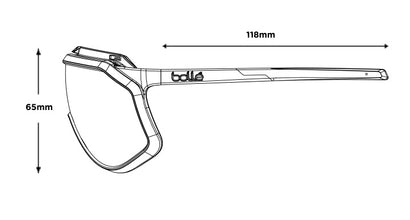 Bollé Chronoshield Black Matte sunglasses with Phantom Clear Green photochromic lens