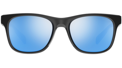 Bollé ESTEEM Black Matte sunglasses with Sky Blue polarized lenses