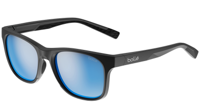 Bollé ESTEEM Black Matte sunglasses with Sky Blue polarized lenses