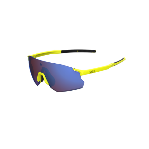 Bolle ICARUS Acid Yellow Matte sunglasses with brown blue lenses
