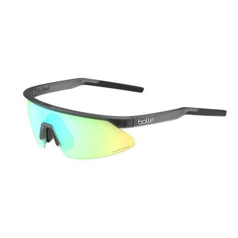Bollé Micro Edge Black Frost sunglasses with Phantom Clear Green photochromic lens