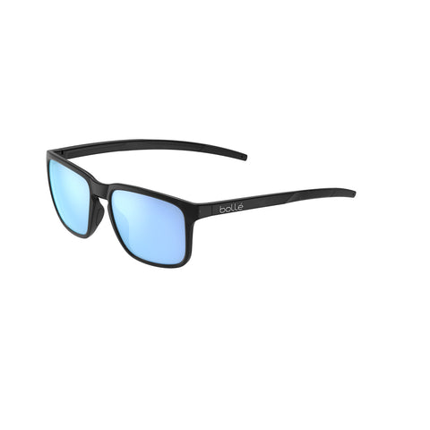 Bollé SCORE Black Matte sunglasses with sky blue polarized lenses