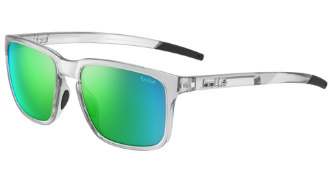 Bollé SCORE Crystal Jade Green polarized sunglasses with premium UV protection and lightweight sport frame