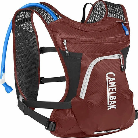 CamelBak Chase Bike Vest 50oz hydration pack in Fired Brick and White for cycling